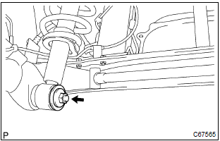 Toyota Corolla. Remove rear shock absorber with coil spring