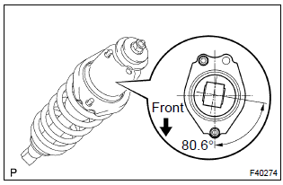 Toyota Corolla. Install shock absorber assy rear lh