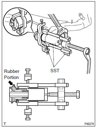 Toyota Corolla.  Install rear axle carrier bush lh