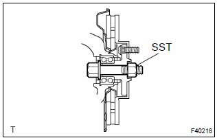 Toyota Corolla. Fix front axle assy lh