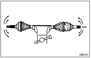 Toyota Corolla. Inspect front drive shaft assy lh