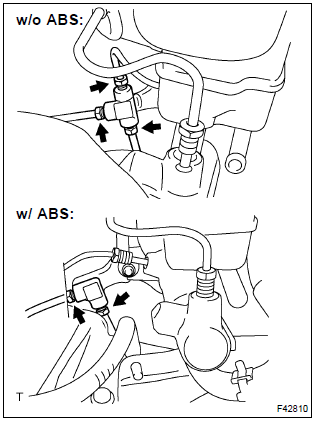 Toyota Corolla. Install brake master cylinder sub–assy