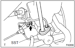 Toyota Corolla. Install brake master cylinder sub–assy