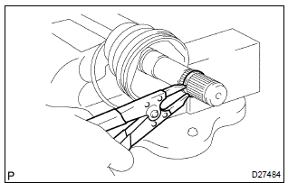 Toyota Corolla. Install front axle inboard joint sub–assy lh