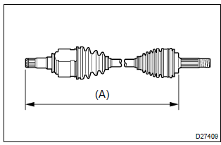 Toyota Corolla. Inspect front drive shaft assy lh
