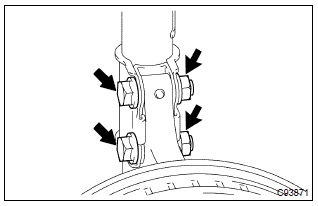 Toyota Corolla. Install front axle assy lh