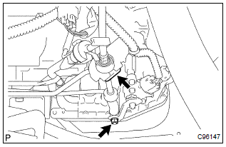 Toyota Corolla. Disconnect floor shift cable transmission control shift