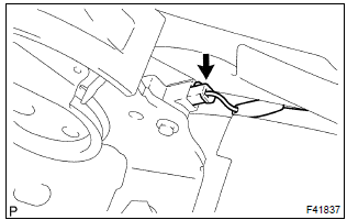 Toyota Corolla. Install parking brake lever sub–assy