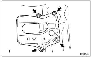 Toyota Corolla.  Remove battery carrier