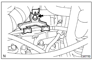 Toyota Corolla. Remove transmission control cable support