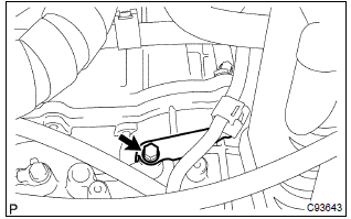 Toyota Corolla. Disconnect wire harness