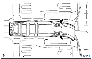 Toyota Corolla. Remove front floor heat insulator no.2