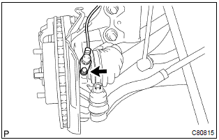 Toyota Corolla. Remove speed sensor front lh