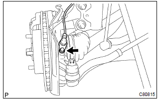 Toyota Corolla. Install speed sensor front lh