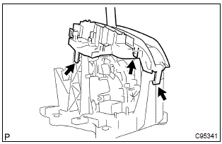 Toyota Corolla. Remove position indicator housing lower