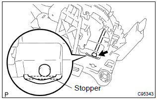 Toyota Corolla. Install shift lock control unit assy