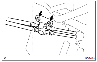 Toyota Corolla. Install floor shift cable transmission control select