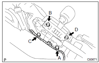 Toyota Corolla. Install floor shift assy