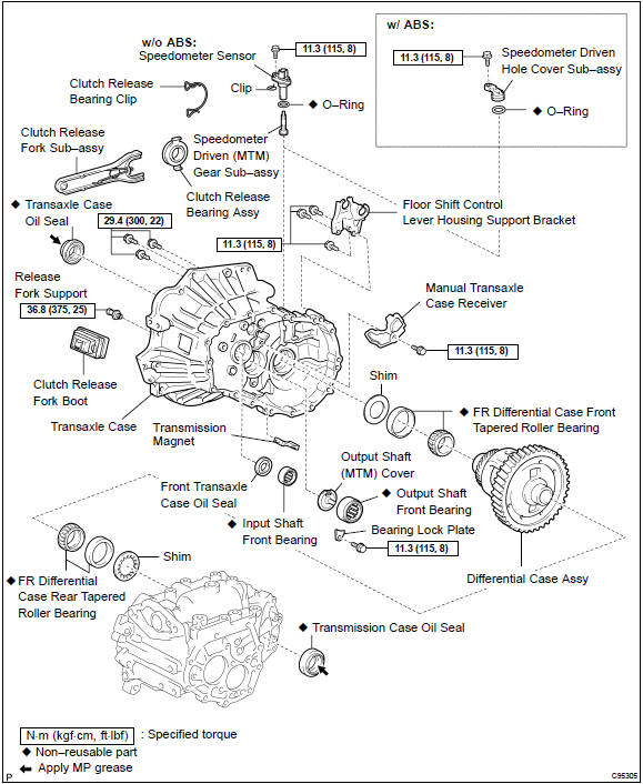 Toyota Corolla. Components