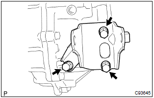 Toyota Corolla. Remove transverse engine engine mounting bracket