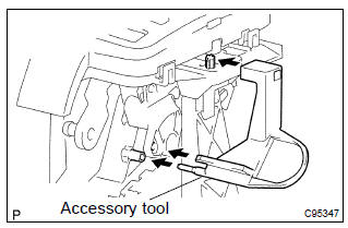 Toyota Corolla. Install floor shift parking lock cable assy