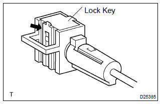 Toyota Corolla. Install floor shift parking lock cable assy