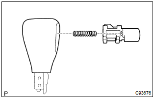 Toyota Corolla. Remove shift lever knob button