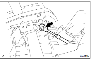 Toyota Corolla. Remove floor shift cable transmission control shift