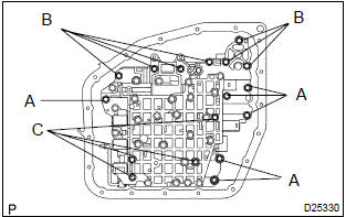 Toyota Corolla.  Install transmission valve body assy