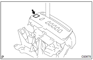 Toyota Corolla. Remove shift lock release button cover