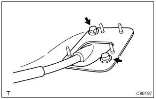 Toyota Corolla. Remove floor shift cable transmission control shift