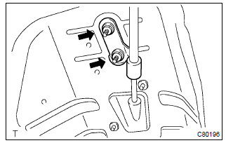 Toyota Corolla. Install floor shift cable transmission control shift