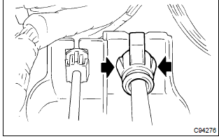 Toyota Corolla. Disconnect floor shift cable transmission control shift