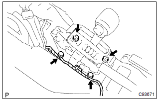 Toyota Corolla. Remove floor shift assy