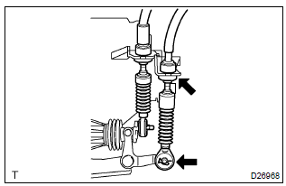 Toyota Corolla. Install floor shift cable transmission control select