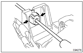 Toyota Corolla. Remove floor shift parking lock cable assy