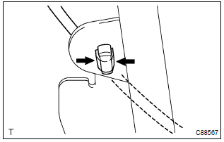 Toyota Corolla. Remove floor shift parking lock cable assy