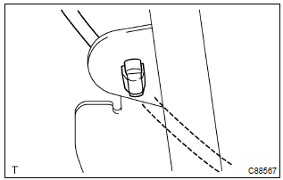 Toyota Corolla. Install floor shift parking lock cable assy