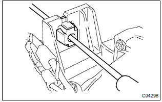 Toyota Corolla. Install floor shift parking lock cable assy