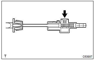 Toyota Corolla. Install floor shift parking lock cable assy