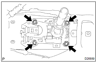 Toyota Corolla. Remove floor shift shift lever assy