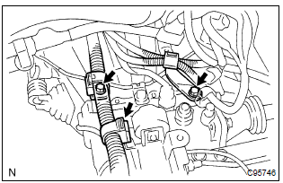 Toyota Corolla. Disconnect wire harness