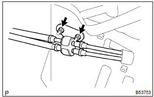 Toyota Corolla. Remove floor shift cable transmission control shift