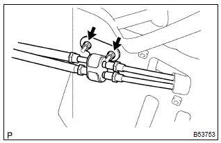 Toyota Corolla. Install floor shift cable transmission control shift