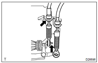 Toyota Corolla. Install floor shift cable transmission control shift