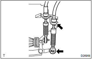 Toyota Corolla.  Remove floor shift cable transmission control select