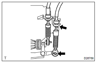 Toyota Corolla. Separate floor shift cable transmission control select