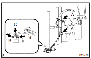 Toyota Corolla. Connect clutch release cylinder assy