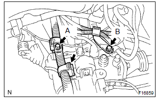 Toyota Corolla. Connect wire harness