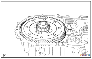 Toyota Corolla. Remove differential case assy